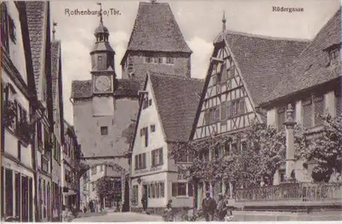 13635 Ak Rothenburg o. Tauber Rödergasse vers 1920