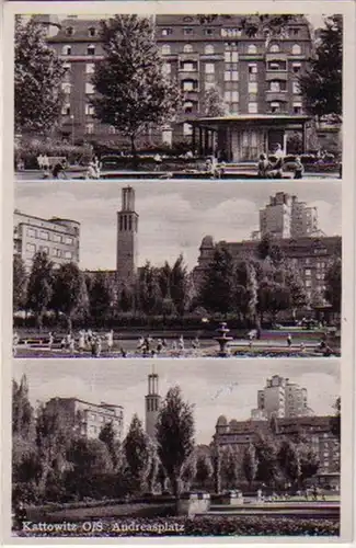 13630 Ak Kattowitz O/ S Andreasplatz um 1920