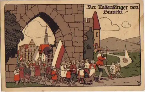 13615 Ak der Rattenfänger von Hameln 1928