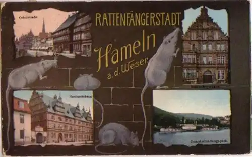 13609 Ak Hameln a.d. Weser Rattenfängerstadt 1912