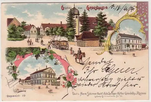 13608 Ak Lithographie Gruss aus Grossdalzig um 1900