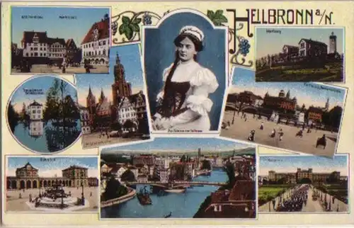 13605 Multi-image Ak Heilbronn au Neckar vers 1920