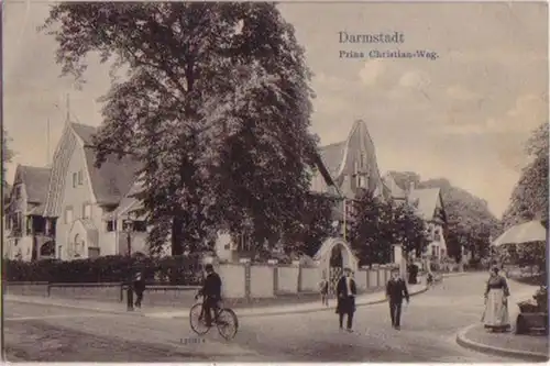 13594 Ak Darmstadt Prinz Christian Weg 1905