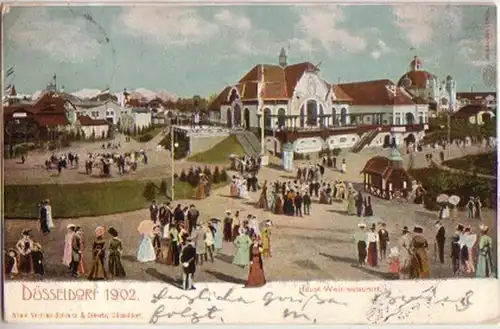 13573 Ak Düsseldorf Haupt Weinrestaurant 1902