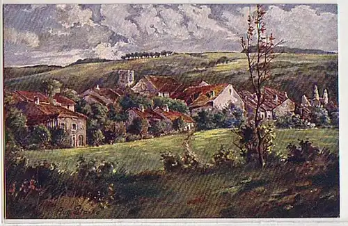 13566 Ak das Dorf Autrepierre in den Vogesen um 1915