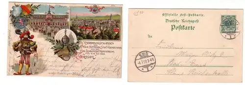 13543 Ganzsachen Ak 17. Verbandsschiessen Giessen 1899
