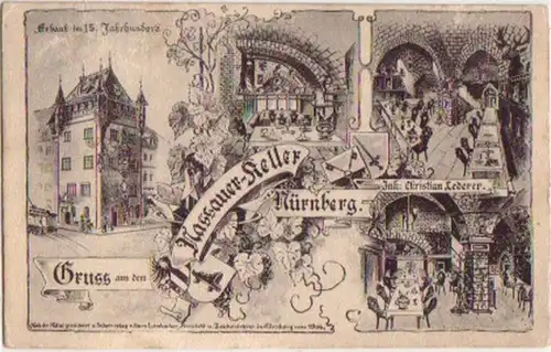 13533 Ak Salutation du Nassauer Keller Nuremberg 1910