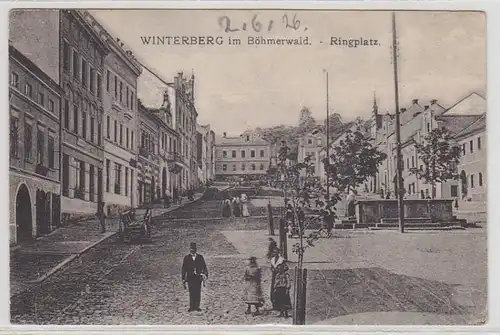 13530 Ak Winterberg im Böhmerwald Ringplatz um 1926