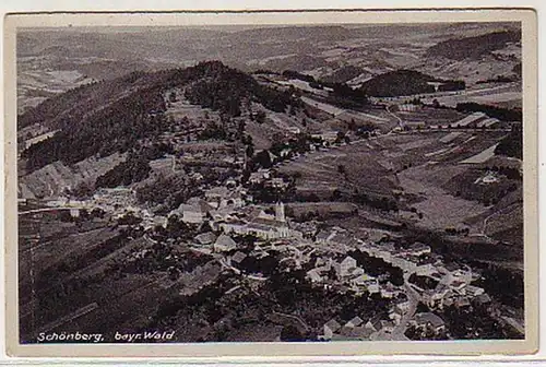 13524 Ak Schönberg bayr. Wald Totalansicht 1923