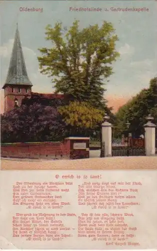 13519 Ak Oldenburg Cimetière Linde Gertrudenkapelle 1910