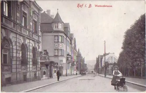 13506 Ak Hof in Bayern Westendstrasse 1918