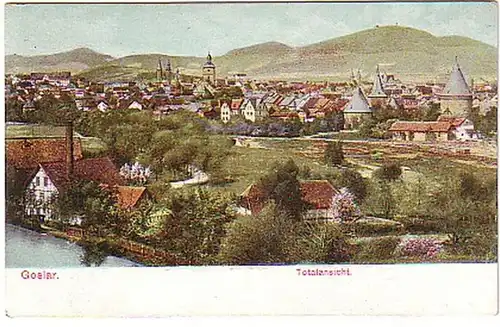 13494 Ak Goslar à la résine Vue totale vers 1910