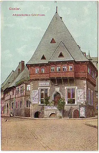 13492 Ak Goslar à la maison de guilde allemande de résine vers 1910