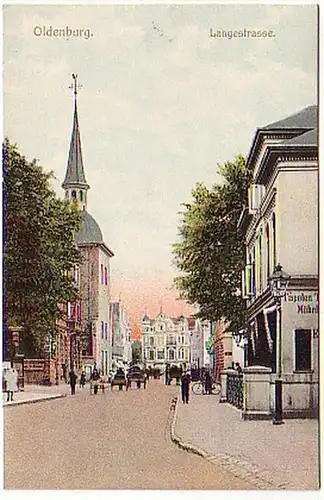 13490 Ak Oldenburg i. Gr. Langestrasse um 1910