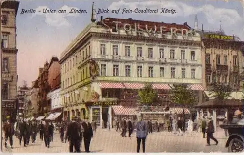 13479 Ak Berlin Blick auf Fein Conditorei König um 1925