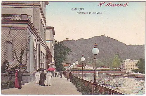 13451 Ak Bad Ems Promenade à Lahn 1913