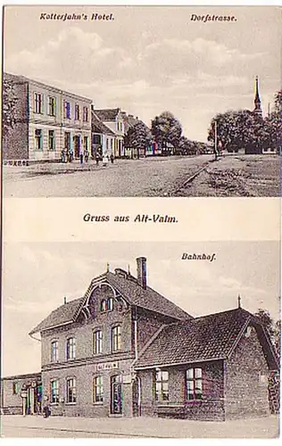 13449 Ak Gruss aus Alt Valm Bahnhof usw. um 1910