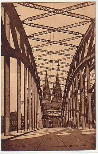 13444 Ak Cologne a. Rh. Hohenzollernpont avec Dom 1936