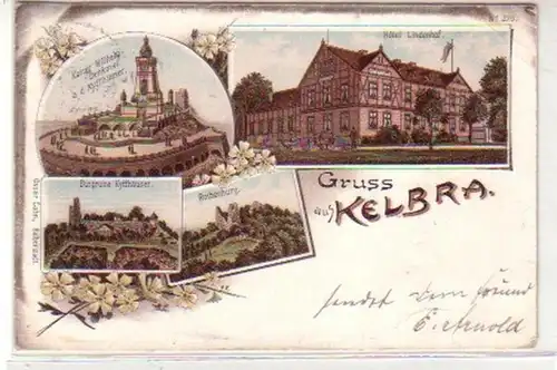 13423 Ak Lithographie Gruss aus Kelbra 1897