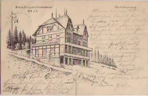 13404 Ak Oberbärenburg Berghotel Friedrichshöhe 1907