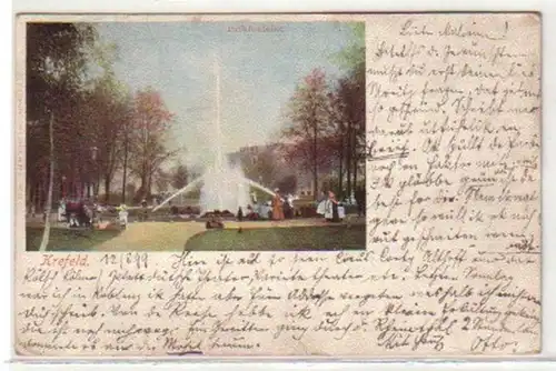 13396 Ak Krefeld Parkfontaine 1899