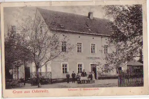 13371 Ak Gruß aus Ockerwitz Gasthaus 1909