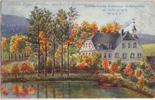 13344 Ak Kretscham Rothensehma im Erzgebirge 1911