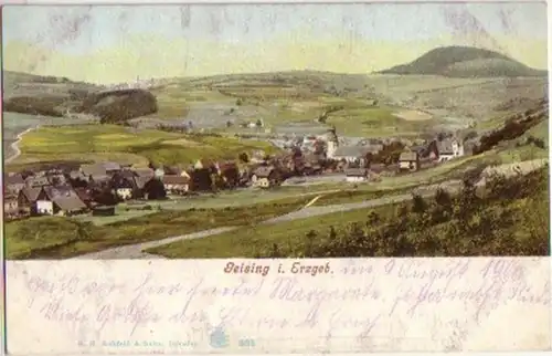 13343 Ak Geising im Erzgebirge Totalansicht 1906