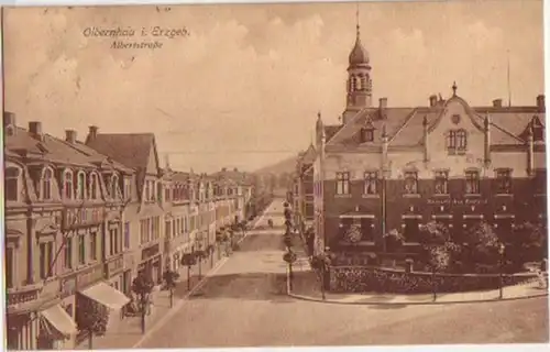 13335 Ak Olbernhau im Erzgebirge Albertstrasse 1915