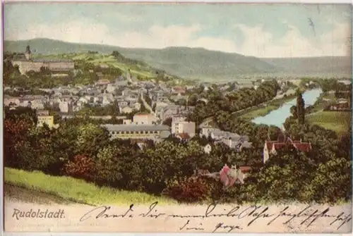 13316 Ak Rudolstadt Thüringen Totalansicht 1903