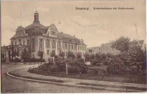 13312 Ak Bromberg Kreisstandhaus avec Goethestraße 1912