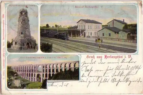13308 Mehrbild Ak Gruß aus Herlasgrün i.V. 1907