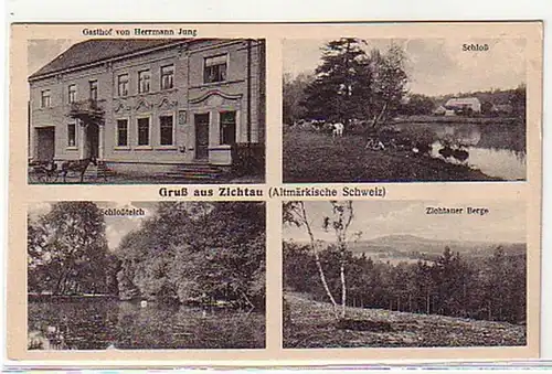 13278 Salutation multi-images Ak de Zichtau Hostelhof, etc. vers 1930