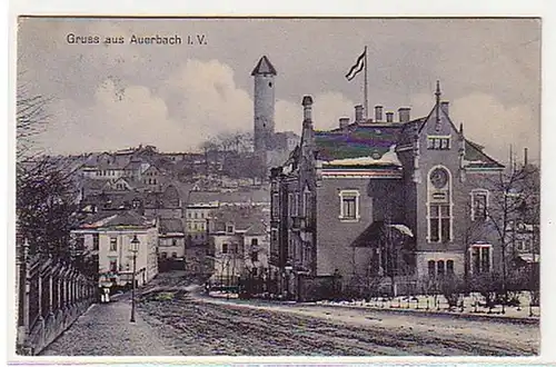 13275 Ak Gruss, de Auerbach iom Vogtland 1910