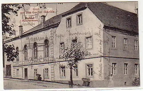 13268 Ak Gruß aus dem Gasthof Ockrilla 1921