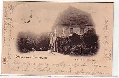 13260 Ak Salutation de Tochheim Restaurant Otto Fritze 1898
