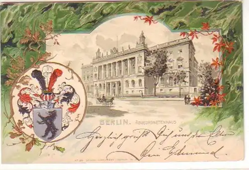 13250 dekorative Präge-Ak Berlin Abgeordnetenhaus 1900