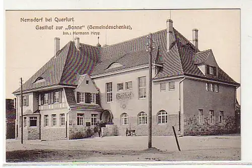 13238 Ak Nemsdorf bei Querfurt Gasthof zur Sonne um1920