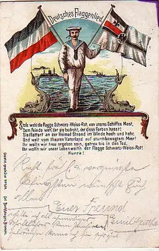 13219 Ak Lithographie Canton allemand de la flotte 1902