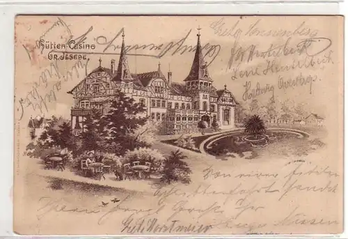 13206 Artiste Ak Gr. Ilsede Hütten Casino 1907