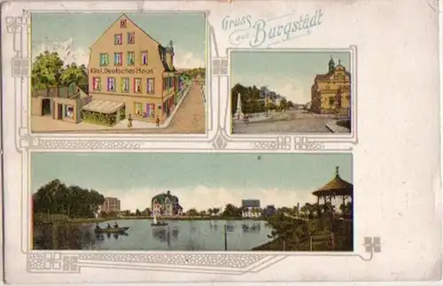 13189 Multi-image Ak Salutation en ville de château 1911