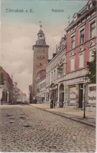 13188 Ak Schönebeck a.E. Tour Salée avec droguerie 1912