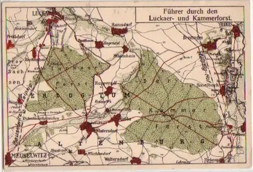 13181 Ak Führer durch den Luckaer Forst um 1920