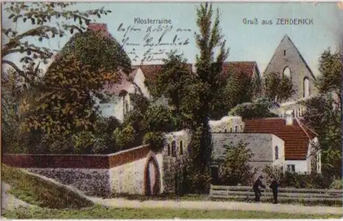 13161 Ak Gruß aus Zehdenick Klosterruine 1913