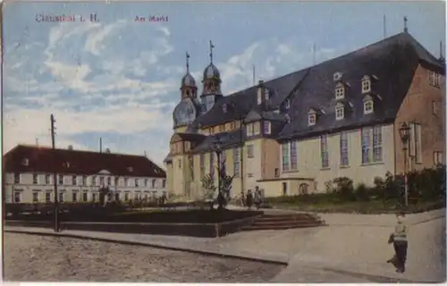 13159 Ak Clausthal im Harz am Markt 1919