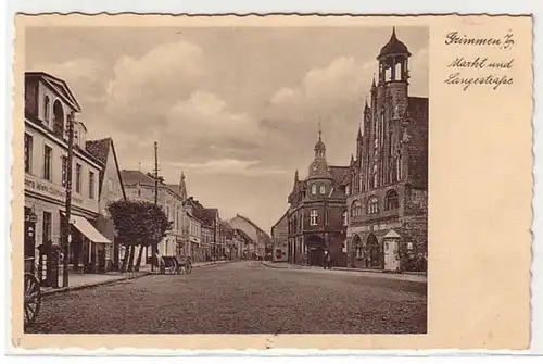 13139 Ak Grimmen Markt und Langestrasse 1936