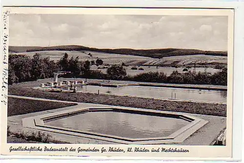 13112 Ak Gross Rüden Mechtshausen Badeanstalt 1954
