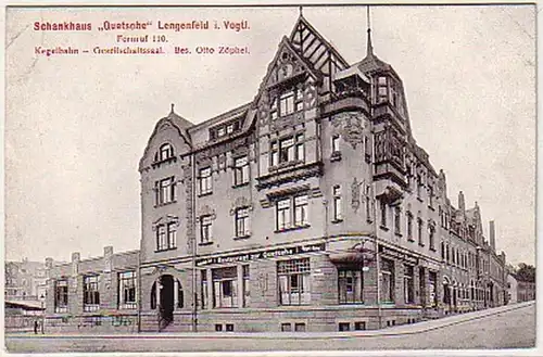 13102 Ak Lengefeld i.V. Schankhaus "Quetche" vers 1910