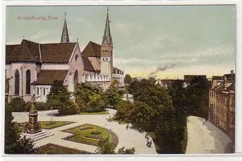 13074 Ak Augsburg Dom um 1920