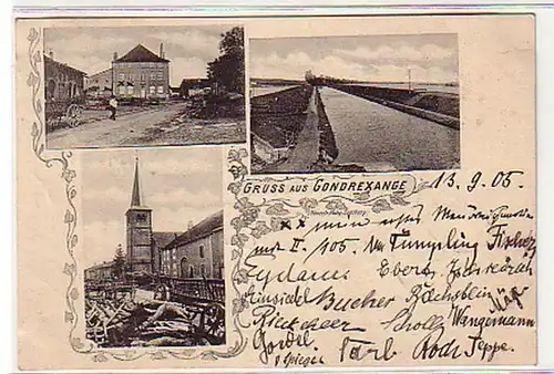 13072 Ak Gruss aus Gondrexange Lothringen 1905